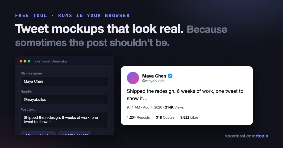 Cover image for Fake tweet generator: make realistic X post mockups (and the right ways to use them)
