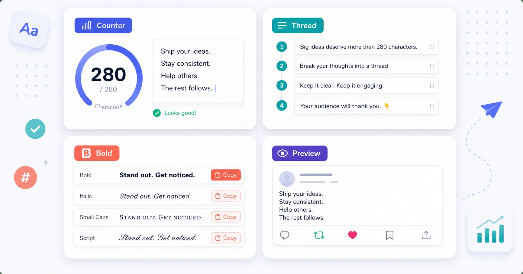 Cover image for 4 free Twitter tools for creators (no signup, runs in your browser)
