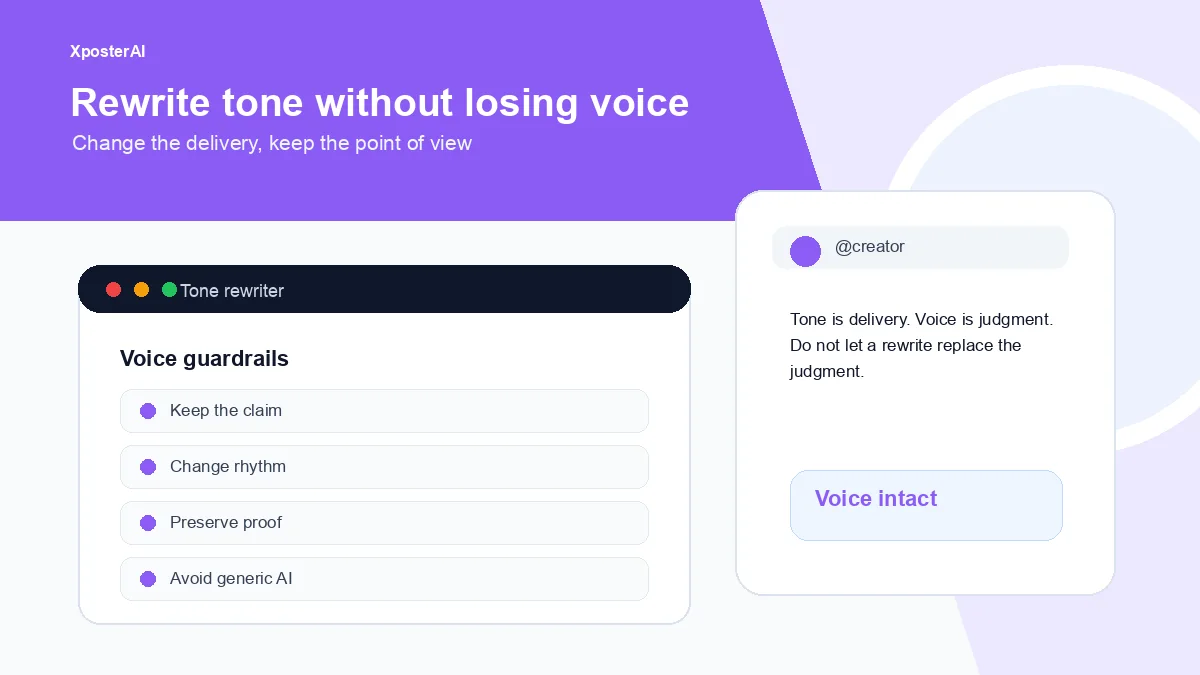 Cover image for How to rewrite a tweet in a different tone without losing your voice