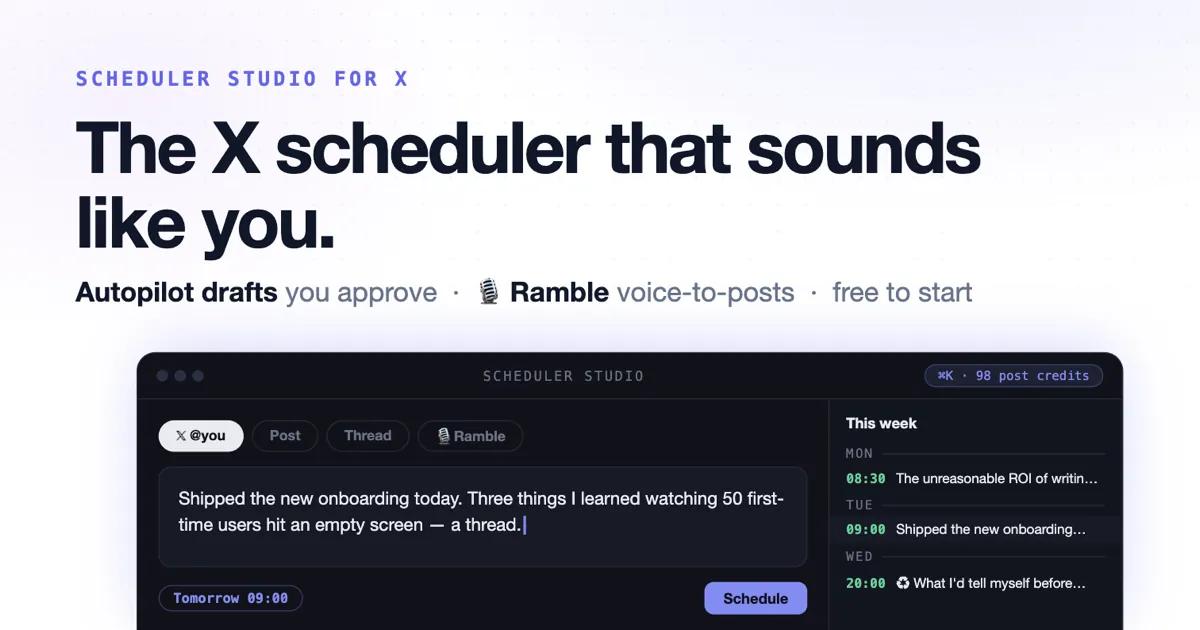 Cover image for Inside Scheduler Studio: the AI Scheduler That Never Posts Without You