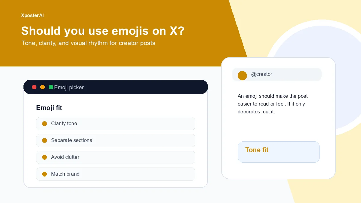 Cover image for Should you use emojis on X? A practical guide for creators and brands