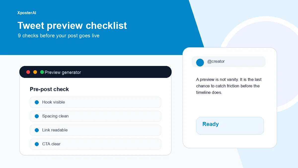Cover image for Tweet preview checklist: 9 things to check before a post goes live